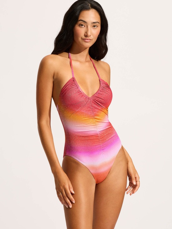 Seafolly Other - SEAFOLLY NWT Halter One-Piece Swimsuit in Sunset Ombre